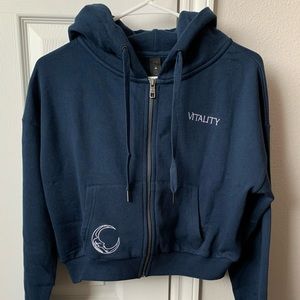 Vitality Mantra Zip Hood Navy Moon